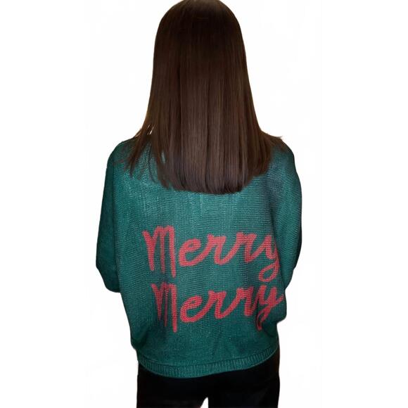 NEW BRAND BAZAR merry merry sweater in green - Picture 2 of 2